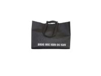 Shoppingbag 17 ltr. 350x170x245 mm PP Non-woven 60g 100 % återvunnen svart - (100 st.)