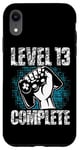Coque pour iPhone XR Level 13 Complete Cadeau d'anniversaire 13 ans Gamer