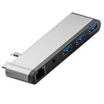 RJ45 Ethernet USB C Hub 3.5mm AUX Port For NEW MacBook Pro 2021 14/16 inch