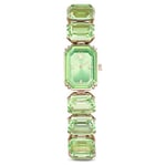 Swarovski klokke Watch Octagon cut bracelet, Green, Champagne gold-tone finish - 5630834