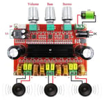 Argent Carte amplificateur audio Subwoofer 2.1 canaux 100W + 2*80W TPA3116D2 puissance amplificateur stéréo numérique hifi DC12-24V