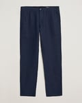 NN07 Theo Linen Trousers Navy Blue