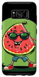 Coque pour Galaxy S8 Joli costume de melon pour les amateurs de lunettes de soleil et de fruits