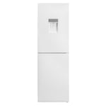 SIA SFF17650W 50/50 Split Freestanding 252L Combi Fridge Freezer with Water Dispenser in White, Includes 3 Glass Fridge Shelves & 4 Freezer Compartments