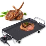 Electric Teppanyaki Table Top Grill Griddle BBQ Skewers Plate Party Buffet Pan