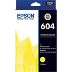 Epson 604 Ink Cartridge - Yellow for Epson WorkForce WF-2950/WF-2930/WF-2910 and Expression Home XP-4200/XP-3200/XP-2200. Printer