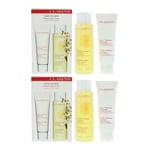 Clarins Cleansing Time Gift Set Toning Lotion 200ml + Foaming Cleanser 125ml x 2