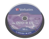 Verbatim 43666 8.5GB 8x Double Layer DVD+R Matt Silver - 10pk Spindle