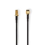 Invero Black 1m SMA Male to SMA Female RG58 Coaxial 50 Ohm Pigtail Patch Lead Cable for 2G 3G 4G LTE Antenna Wireless Wi-Fi Antenna Router - 1 Meter
