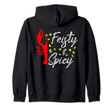 Funny Feisty And Spicy Crawfish Boil Festival Party Lobster Zip Hoodie