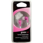 Groove Kandy Stereo Earbud In Ear Headphones w/ 3.5mm Stereo Plug - Pink