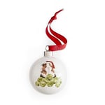 Royal Worcester Wrendale Designs Sprouts Boule de Noël en céramique pour Cochon d'Inde Blanc Taille S