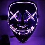 Halloween LED Mask Purge Luminous Mask Neon Masker The Purge LED Light Mask för fest Halloween Fasching Karneval Kos[~2]