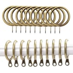 36-pack 38 mm innerdiameter metall mässingsringar för gardinstänger
