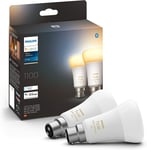 2x Philips Hue White Ambiance Cool Warm B22 Smart Light Bulb Bluetooth (Twin)