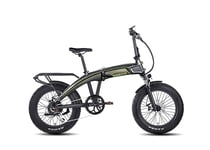 SachsenRAD Vélo Pliant électrique Safari F6, 36 V / 10,4 Ah / 374,4 Wh Fatbike StVZO| Moteur Central 85 Nm | Guide des câbles Interne | Anodisation de Haute qualité | Ebike vélos électriques pliants