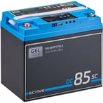 EDC85SC Batterie Décharge Lente Deep Cycle 12V 85Ah gel Solaire avec PWM-Chargeur et Ecran lcd - Ective