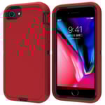 iPhone 7/8/SE (2020/2022) - Shockproof Hybrid Armor Skal - Röd