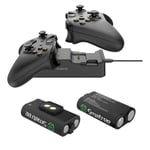 Smatree Xbox One Charging Dock, Xbox One Dual Charging Station with Rechargeable Battery (2 Pack) for Xbox One/Xbox One S/Xbox One X/Xbox One Elite Wireless Controller (Not for Xbox Series X/S)