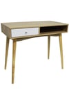 'Industrial' - 1 Drawer Office Computer Desk  Dressing Table - Oak  White