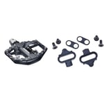 Shimano Pedals PD-EH500 SPD pedals, 9/16 inches & SM-SH51 Mountain Bike SPD Pedal Cleats Set,Black