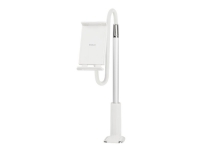 DELTACO ARM-277 - Ställ - justerbar arm - för mobiltelefon/surfplatta - vit - skärmstorlek: 4 - 10.6 - skrivbord
