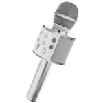 Karaoke Mikrofon med Högtalare och Bluetooth -  Silver (Färg: Silver)