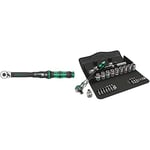 Wera Click Torque C 2 Adjustable Torque Wrench, 1/2" Square Drive, 20-100 Nm, 05075621001 & 8100 SC 6 Zyklop Speed 1/2" Multifunction Ratchet & Socket Set, Metric, 28pc, 05004076001