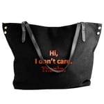 Hi I Don't Care Thanks Drawstring Backpack Bag for Kids Boys Girls Teens Birthday, Gift String Bag Gym Cinch Sack for School and Party 12.9x18 inch