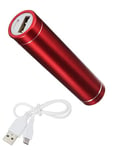 Batterie Chargeur Externe pour Samsung Galaxy A70 Universel Power Bank 2600mAh avec Cable USB/Mirco USB Secours Telephone (Rouge)