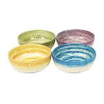 Pastel Beach Hand Painted Kitchen Dining Table Small Bowl Set of 4 (Diam) 10cm