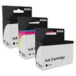 Set of 3 Remanufactured Canon PG-540XL & CL-541XL Ink Cartridges - ONE SET PLUS ONE BLACK