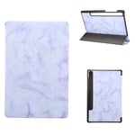 Samsung Galaxy Tab S6 marble tri-fold leather flip case - Purple
