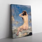 The Sirens By John Macallan Swan Classic Painting Canvas Wall Art Print Ready to Hang, Framed Picture for Living Room Bedroom Home Office Décor, 76x50 cm (30x20 Inch)