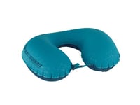 Sea to Summit - Aeros Ultralight Traveller Neck Pillow - Full Neck Support - Tiny Packed Size - Soft & Comfortable Stretch 20D Polyester Face Fabric - For Airplane Travel - Aqua Blue - 70g