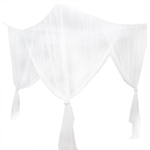 4 Corner Post Bed Canopy Mosquito Net Full Queen King Size B White