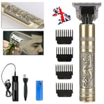 UK Electric Hair Clippers Professional Mens Retro Cordless Trimmer Beard Shaver`