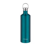 TC Water Bottle Traveler Bottle Teal 750 ml, Stainless Steel Drinking Bottle, Leak-Proof, Also Carbonated Drinks, 4070.255.075 Insulated Flask, Hot for 12 Hours, Cold for 24 Hours, Thermos Flask,