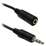 Cable Audio Stereo Jack 3.5mm, Couleur: Noir Black, Longueur: 1m, Modele: 2. Jack 3.5 Male Femelle