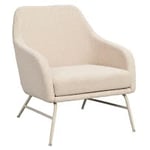 Rowico Eldwin fåtölj tyg beige och ben metall B70 cm