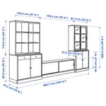 IKEA TONSTAD tv-möbel, kombination 381x47x201 cm