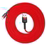 Baseus Cafule USB-Kabel USB till Lightning 2A QC 3.0 3m - Röd
