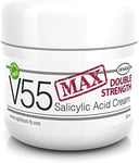 V55 MAX Double Strength Salicylic Acid Cream For Spots Blackheads Milia Blemish