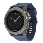 Garmin Fenix 5 22mm silicone watch band - Dark Blue Blå