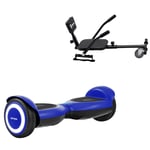 Paket Hoverboard Comfort Go Kart 6.5 tums, Jetson Prism Blue, Standard Räckvidd och Svart Comfort Hoverkart, Smart Balance