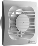 Xpelair Square Extractor Fan 93224AW, Standard Bathroom Single Speed.