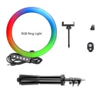 Skrivbords RGB Ring Light för skrivbord, storlek 10 tum/26 cm, justerbart ljus, paket H