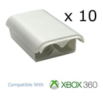 x 10 Xbox 360 Controller Battery Cover Case Shell Pack - Grey
