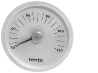 Relaxed bastu-termometer, aluminium, rund