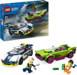 LEGO City Police Car and Muscle Chase, Racing Vehicle Toys for 6 Plus... 